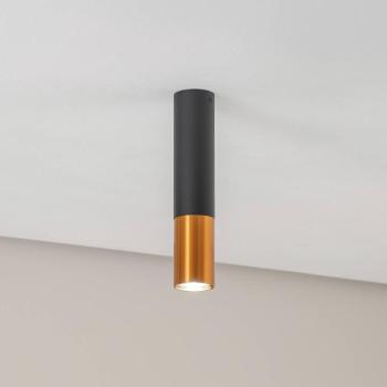 Thalassa downlight, fekete/réz, magasság 29 cm, 1 izzó kép