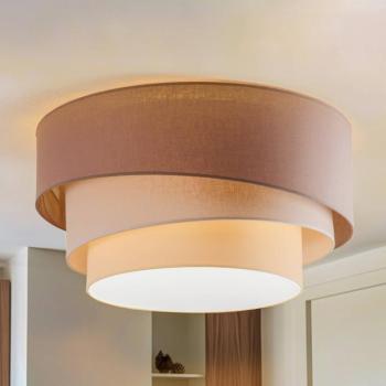Trio Max mennyezeti lámpa, cappuccino/ecru/szürke, Ø 60 cm kép