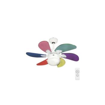 Eurolamp Mennyezeti látor 1xE27/70W/230V átm. 90 cm színes + távirányítás 147-29016 kép