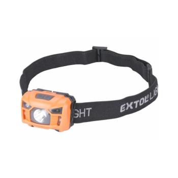 Extol - LED újratölthető fejlámpa érzékelővel LED/3W/1200 mAh/3,7V narancssárga/fekete 43180 kép