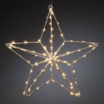 Ezüst csillag LED deco lámpa 37x36 cm kép