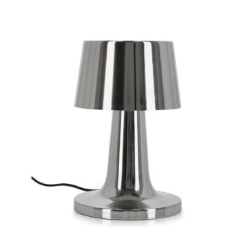 Ezüstszínű fém LED asztali lámpa fém búrával (magasság 51 cm) Turner – Bizzotto kép
