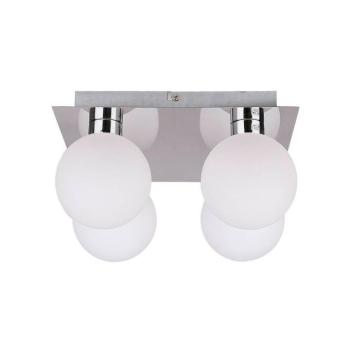 Ezüstszínű mennyezeti lámpa üveg búrával 25x25 cm Oden – Candellux Lighting kép