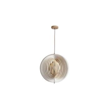 Fa csillár kötélen 1xE27/60W/230V átm. 43,5 cm tömör/furnér/bükk/kaucsukfa WRE061 kép