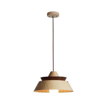 Fa csillár zsinóron 1xE27/60W/230V Ø 33 cm tömörfa/tölgy/dió/kaucsukfa WRE041 kép