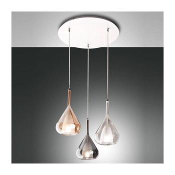 Fabas Luce 3481-47-297 - Csillár zsinóron LILA 3xE27/40W/230V arany/szürke/átlátszó 3481-47-297 kép