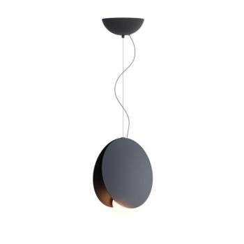 Fabbian Akoya függőlámpa, antracit, Ø30cm, 3000K, 1-10V fényerőszabályzóval kép