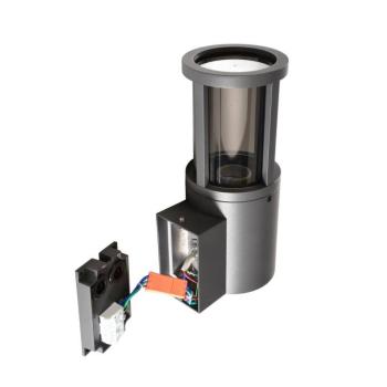 Facado II kültéri fali lámpa, szürke/füstszürke Ø 11 cm IP65 fém kép