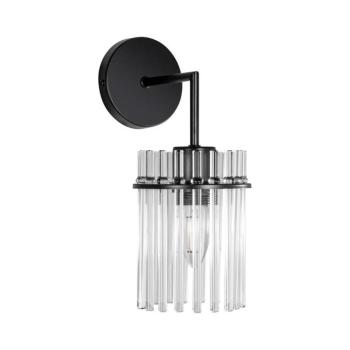 Fali lámpa 1xE27/60W/230V fekete/átlátszó K-WBL032-1 kép