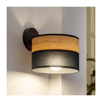 Fali lámpa ALBA 1xE27/15W/230V fekete/barna KK-2015/1 BK+WOOD+BK kép