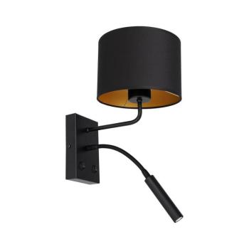 Fali lámpa ARDEN 1xE27/60W + 1xG9/8W fekete/arany 3487 kép
