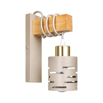 Fali lámpa ELEN 1xE27/35W/230V bézs/arany/barna ELEN WALL LIGHT BEIGE WOOD kép