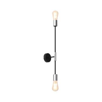 Fali lámpa FLAME 2xE27/60W/230V fekete/fényes króm 3908 kép