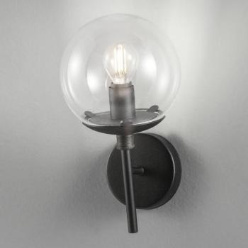 Fali lámpa Global Ø 15 cm fekete