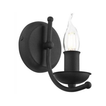 Fali lámpa LUCY 1xE14/60W/230V fekete KM-1.153/CZARNY kép