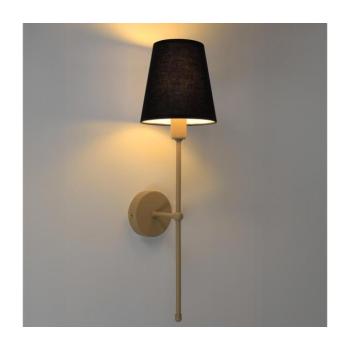 Fali lámpa MADELA 1xE14/40W/230V fekete/bézs 0528 kép