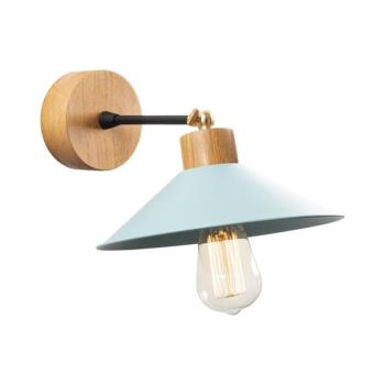 Modern türkiz fali lámpa, vastest gyertyántalppal, 24 cm átmérő, 20 cm magasság | E27 aljzat, max 40W | Stílusos és funkcionális világítás otthoni dekorációhoz, IP20 besorolású, minden helyiségbe tökéletes kép