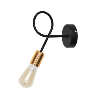 Fali lámpa TUBE 1xE27/15W/230V fekete K-2016/1 BK+BR/H kép