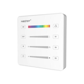 Fali távirányító Digitális (SPI, futófény) LED szalaghoz (monokróm/RGB /RGBW) , 2.4GHz , fehér , Miboxer , B6-W kép