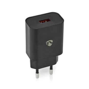 Fali Töltő | 18 W | Gyors töltés funkció | 1.5 / 2.0 / 3.0 A | Kimenő csatlakozók száma: 1 | USB-A | Nincs Kábel Mellékelve | Automatikus Feszültség K kép
