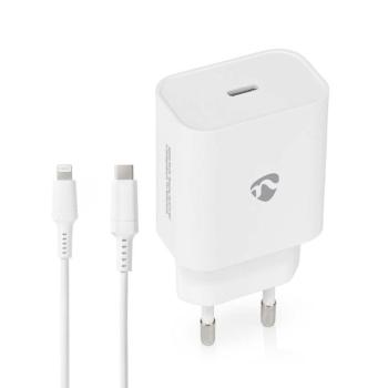 Fali Töltő | 20 W | Gyors töltés funkció | 1.67 A / 2.22 A / 3.0 A | Kimenő csatlakozók száma: 1 | USB-C™ | Lightning 8-tűs (Lengő) Kábel | 1.00 m | A kép
