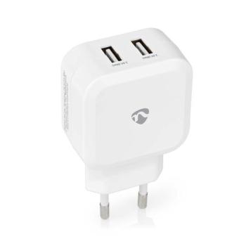 Fali Töltő | 24 W | Gyors töltés funkció | 2x 2.4 A A | Kimenő csatlakozók száma: 2 | 2x USB-A | Nincs Kábel Mellékelve | Single Voltage Output kép
