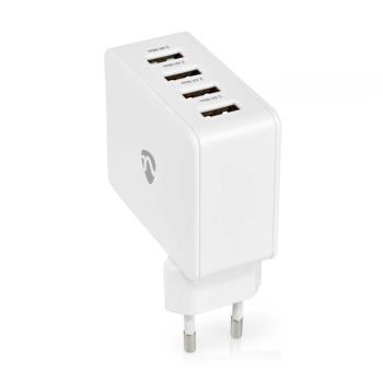 Fali Töltő | 24 W | Gyors töltés funkció | 4x 2.4 A | Kimenő csatlakozók száma: 4 | 4x USB-A | Nincs Kábel Mellékelve | Single Voltage Output kép