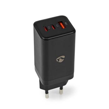 Fali Töltő | 65 W | GaN | Gyors töltés funkció | 3.0 / 3.25 A A | Kimenő csatlakozók száma: 3 | USB-A / 2x USB-C™ | Automatikus Feszültség Kiválasztás kép