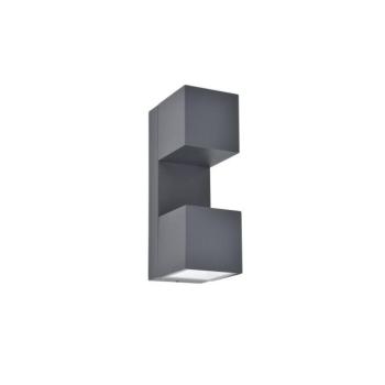 Fari kültéri LED fali lámpa, 2x10W, 3000K, meleg fehér, 1200lm, IP54, sötétszürke kép