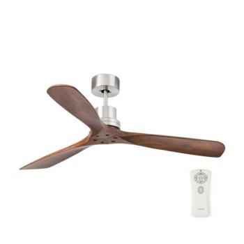 FARO Barcelona FARO 33370DC - Mennyezeti látor LANTAU barna/matt króm á. 132 cm + távirányítás 33370DC kép