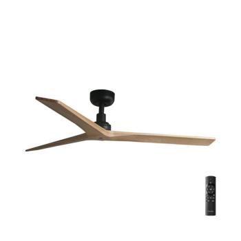 FARO Barcelona FARO 34283 -Mennyezeti látor KLIM M fenyő/fekete átm. 125 cm+ távirányítás 34283 kép