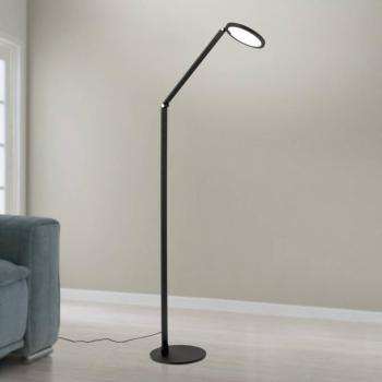 Fati LED állólámpa, 136 cm magas, fekete, alumínium, fényerőszabályzóval, kép
