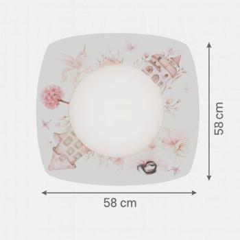 Feenwelt Starlight LED mennyezeti világítás, fehér/rózsaszín, hossza 58 cm kép