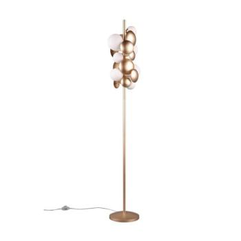Fehér-aranyszínű állólámpa üveg búrával (magasság 155 cm) Bubble – Trio Select kép