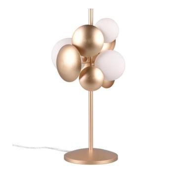 Fehér-aranyszínű asztali lámpa üveg búrával (magasság 50 cm) Bubble – Trio Select kép