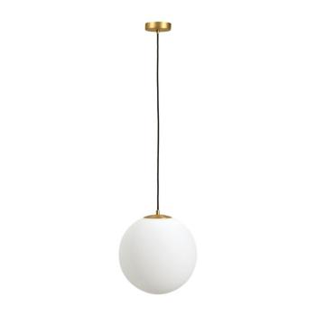 Fehér-aranyszínű fém függőlámpa üveg búrával ø 30 cm Brisia – Kave Home kép