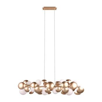 Fehér-aranyszínű függőlámpa üveg búrával Bubble – Trio Select kép