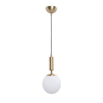 Fehér-aranyszínű függőlámpa üveg búrával ø 15 cm Monera – Squid Lighting kép
