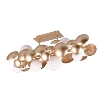 Fehér-aranyszínű mennyezeti lámpa üveg búrával 76x22 cm Bubble – Trio Select kép