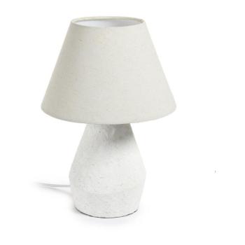 Fehér asztali lámpa textil búrával (magasság 43 cm) Noara – Kave Home kép