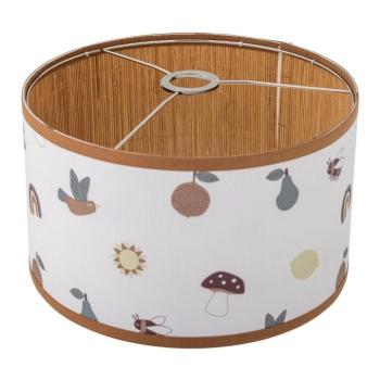 Fehér-barna gyerek lámpabúra textil búrával ø 34 cm Agnes – Bloomingville Mini kép