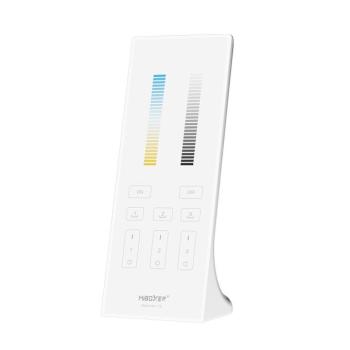 Fehér CCT függőleges távirányító, színhőmérséklet és fényerő vezérlés, 2.4GHz, 3 zónás, Miboxer, Y2-W kép