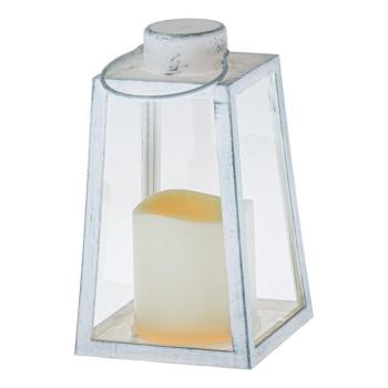 Fehér elemmel működő LED lámpás (magasság 18 cm) – Dakls kép