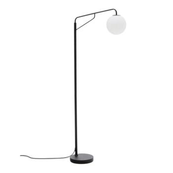 Fehér-fekete állólámpa üveg búrával (magasság 164 cm) Eilo – Kave Home kép