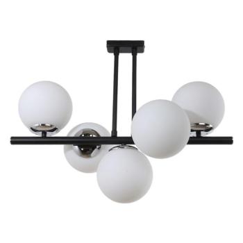 Fehér-fekete mennyezeti lámpa üveg búrával ø 15 cm Sail – Squid Lighting kép