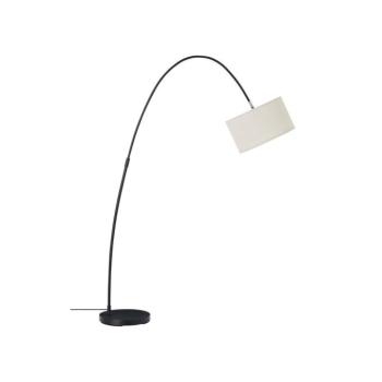 Fehér-fekete textil állólámpa hajlítható szerkezettel (magasság 145 cm) Arc – Ellos Home kép