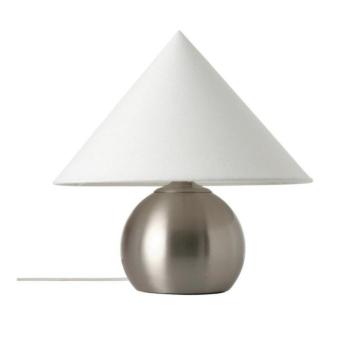 Fehér-fényes ezüstszínű textil asztali lámpa (magasság 38 cm) Connie – Ellos Home kép
