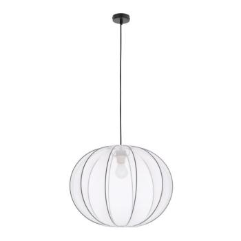 Fehér függőlámpa textil búrával ø 52 cm Mellow – Candellux Lighting kép