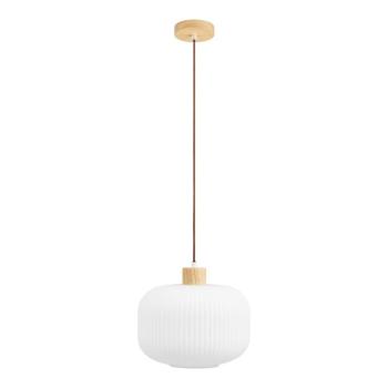 Fehér függőlámpa üveg búrával ø 30 cm Argalo – House Nordic kép