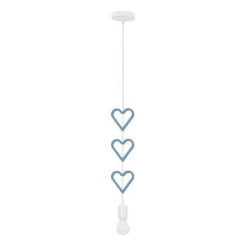 Fehér-kék gyerek függőlámpa fém búrával Single – Candellux Lighting kép